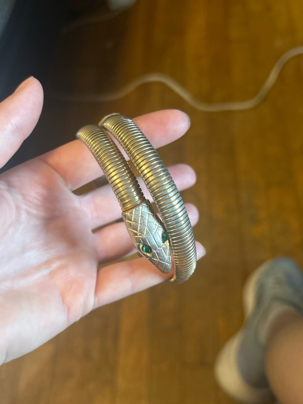 Gold Snake Coil Reptile Accessory Bracelet - Gold